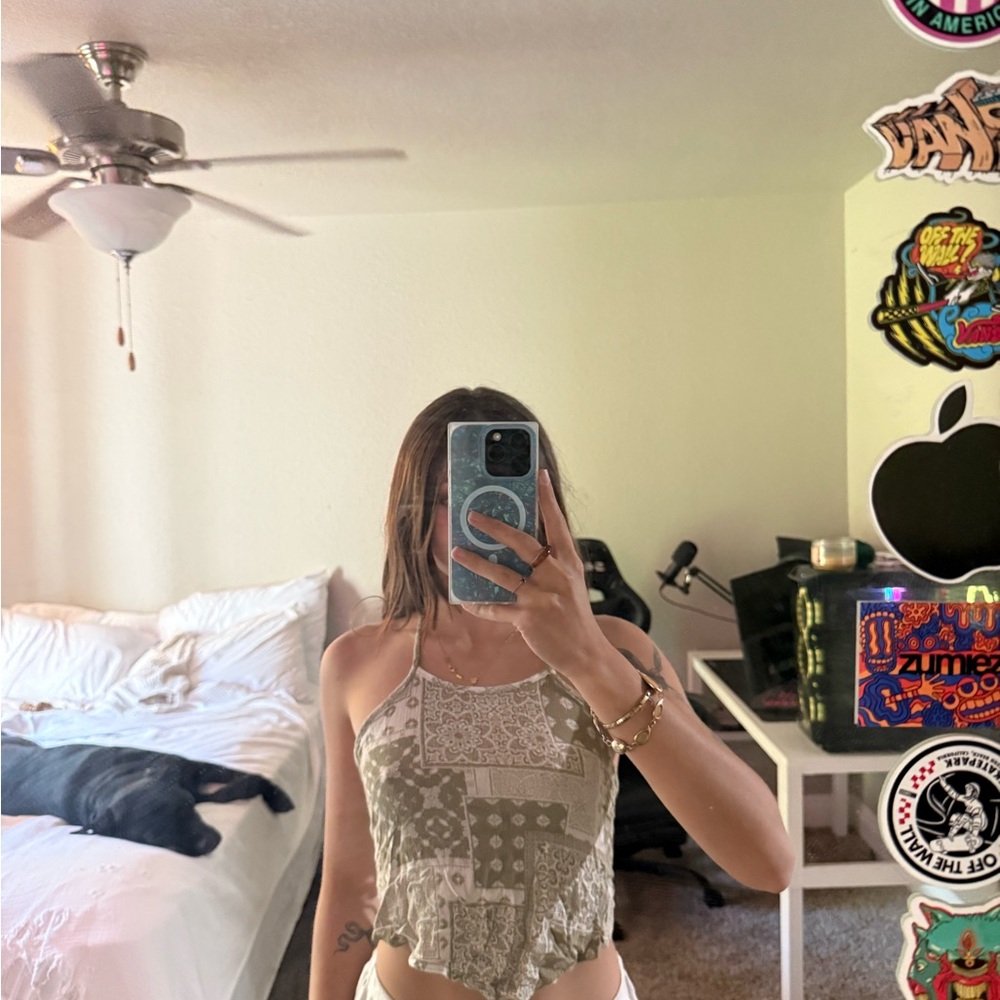 Papermoon Green bandanna top
